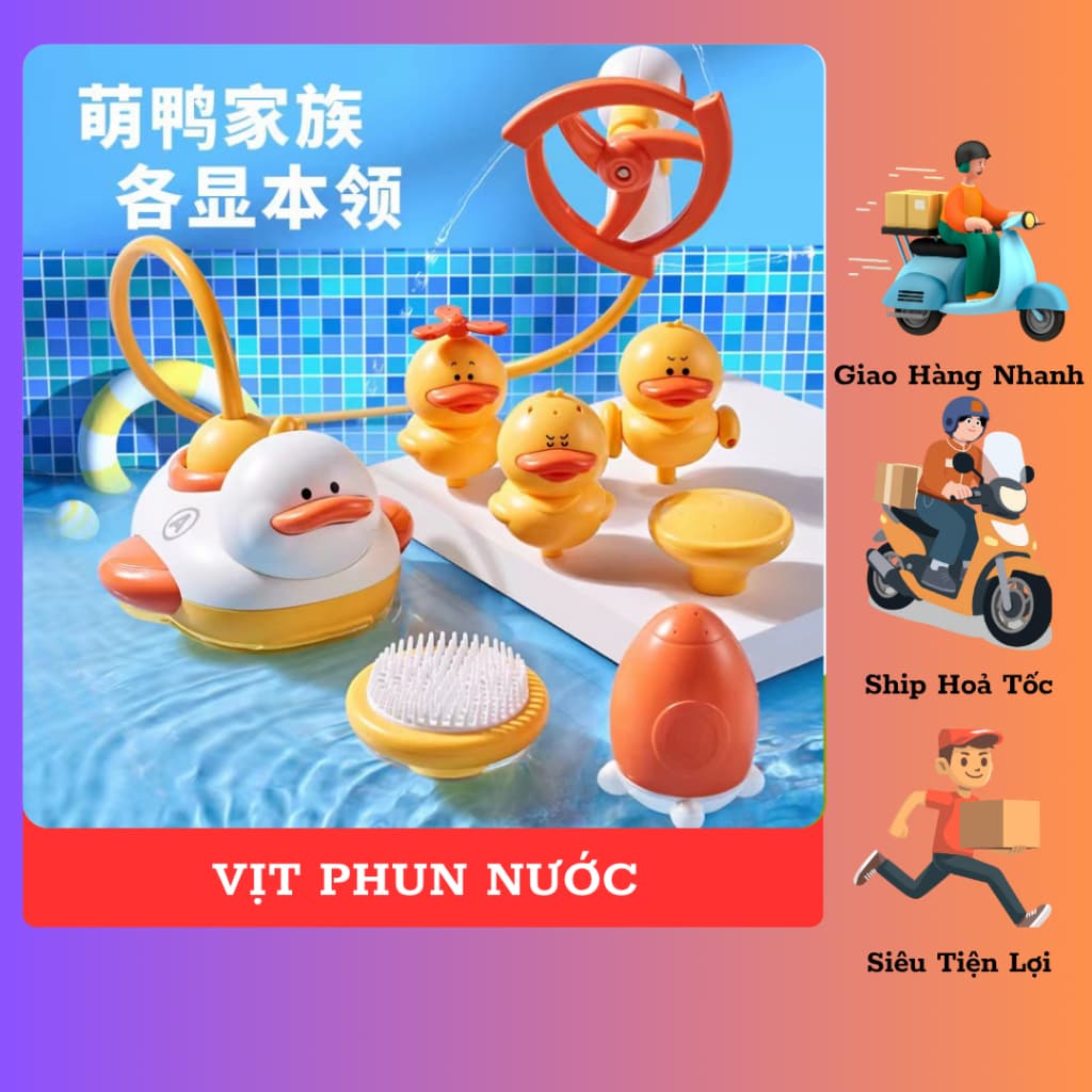  [ VUI NHỘN ]🦆 ĐỒ CHƠI VỊT PHUN NƯỚC NHÀ TẮM – BIẾN GIỜ TẮM THÀNH GIỜ CHƠI THÚ VỊ! 