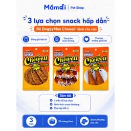 Xương Gặm DoggyMan Chewell Cho Chó | Da Bò Cuốn Thịt Gà Vịt Gan, Đùi Gà ,Cốt Lết Nhai Làm Sạch Răng 7