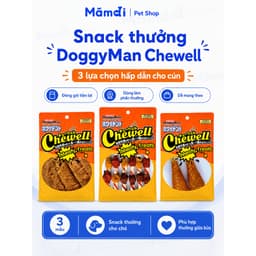 Xương Gặm DoggyMan Chewell Cho Chó | Da Bò Cuốn Thịt Gà Vịt Gan, Đùi Gà ,Cốt Lết Nhai Làm Sạch Răng 8