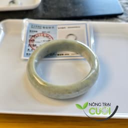 Vòng Cam Thach Trắng Phớt Xanh Táo type A ni 50.6mm 6926 - Nông Trại Cười 1