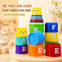 Đồ chơi tháp chồng 9 tầng giúp bé phát triển kĩ năng và hạn chế tiếp xúc với điện thoại, tivi 1