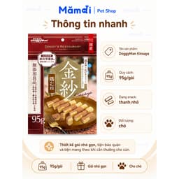 Snack Cho Chó DoggyMan Doggy's Restaurant 95g | Thịt Gà, Ức Gà, Gan Gà, Rau Củ Mềm Thưởng Huấn Luyện 9