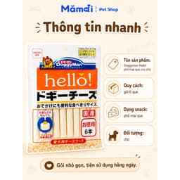 Phô Mai Que DoggyMan Hello Cho Chó 6&17 Thanh | Snack Phô Mai Mềm Dẻo, Bổ Sung Canxi, Hàng Nhật Bản 3