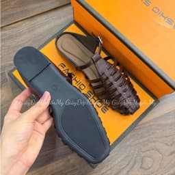 [ Giày Dép Huyền My ] Sục rọ nữ da mềm đế bệt hàng cao cấp full hộp - Ph18 5