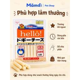 Phô Mai Que DoggyMan Hello Cho Chó 6&17 Thanh | Snack Phô Mai Mềm Dẻo, Bổ Sung Canxi, Hàng Nhật Bản 8