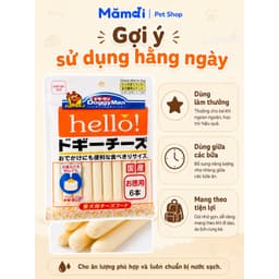 Phô Mai Que DoggyMan Hello Cho Chó 6&17 Thanh | Snack Phô Mai Mềm Dẻo, Bổ Sung Canxi, Hàng Nhật Bản 2