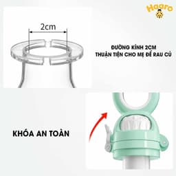 Túi nhai silicon Misuta cho bé ăn dặm chống hóc cao cấp 3