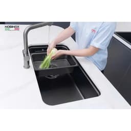 CHẬU RỬA BÁT 1 HỐ NOBINOX NOVA A284B 6