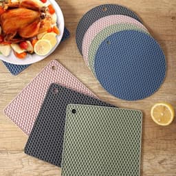 Miếng lót silicon cách nhiệt cao cấp, lót xong nồi nhà bếp, tấm lót chống xước bếp chịu nhiệt 7