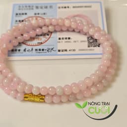 Chuỗi Cam Thach Quấn Tay Trắng Trợ Dây Hồng type A, 4.8mm 4133 - Nông Trại Cười 2