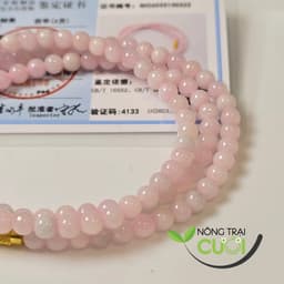 Chuỗi Cam Thach Quấn Tay Trắng Trợ Dây Hồng type A, 4.8mm 4133 - Nông Trại Cười 4