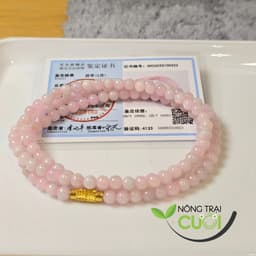 Chuỗi Cam Thach Quấn Tay Trắng Trợ Dây Hồng type A, 4.8mm 4133 - Nông Trại Cười 3