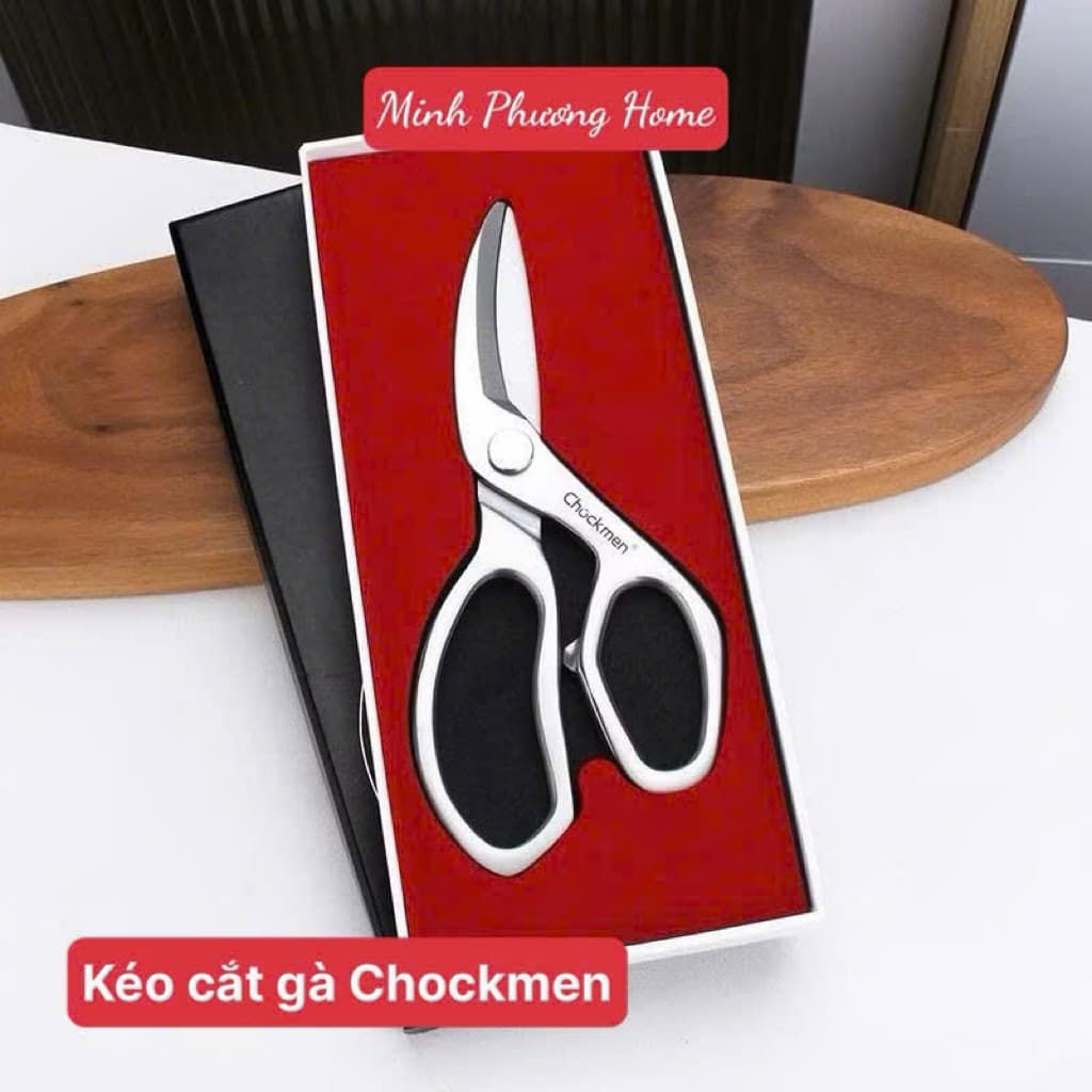 Kéo Cắt Gà Chockmen Inox Cán Thẳng/Cong 20-23.5cm – Kéo Cắt Xương, Thịt, Cá Đa Năng C447/C448
