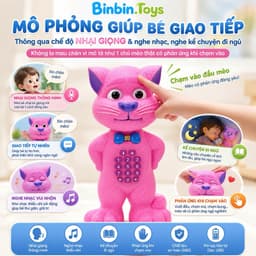Đồ Chơi Mèo Tom Biết Nói Cảm Ứng Thông Minh ,Nhại Giọng ,Hát , Kể Chuyện Cho Bé 2