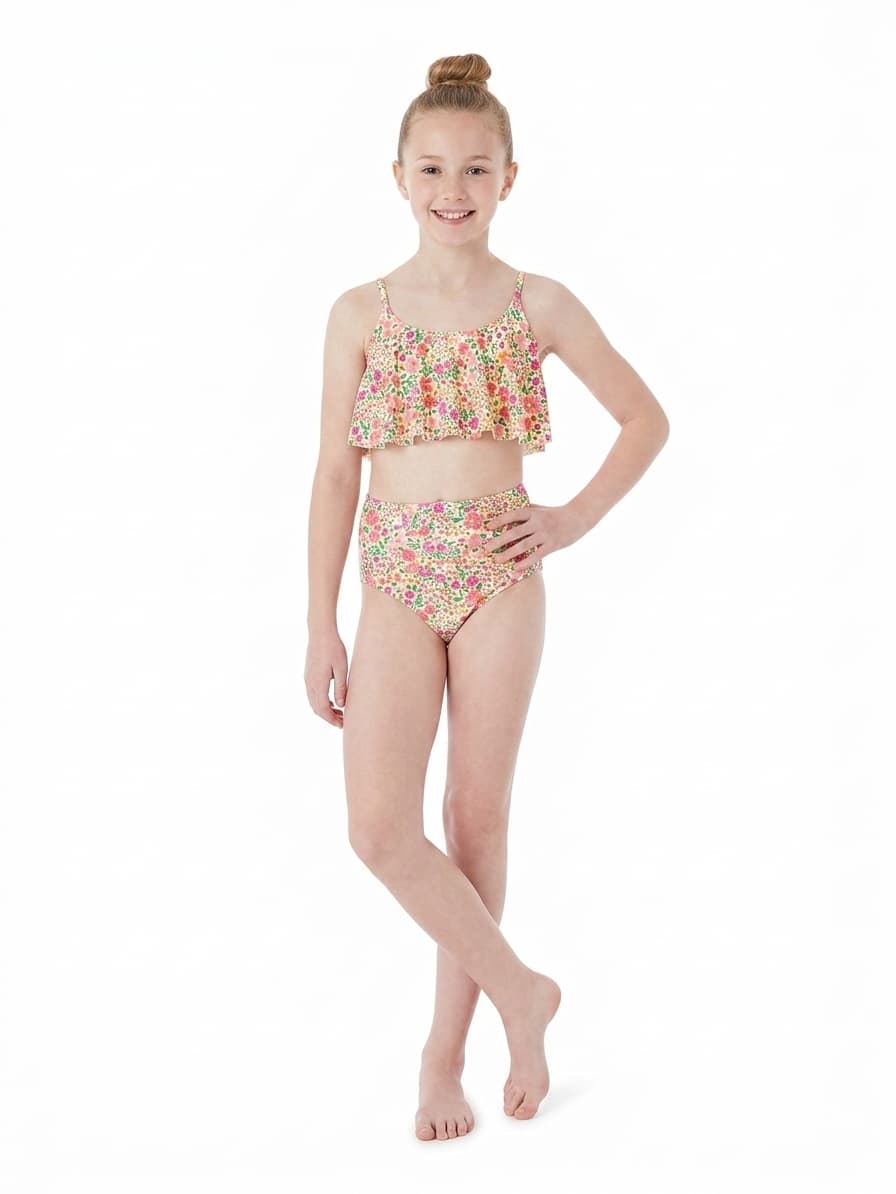 [14-16 Tuổi] Đồ Bơi Bikini Bé Gái Member's Mark 2 Mảnh Cao Cấp | Nhanh Khô, Co Giãn, Đi Biển Đi Bơi