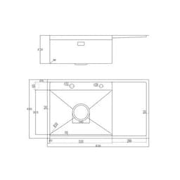 CHẬU RỬA BÁT 1 HỐ NOBINOX LUMIA NJ558B 9