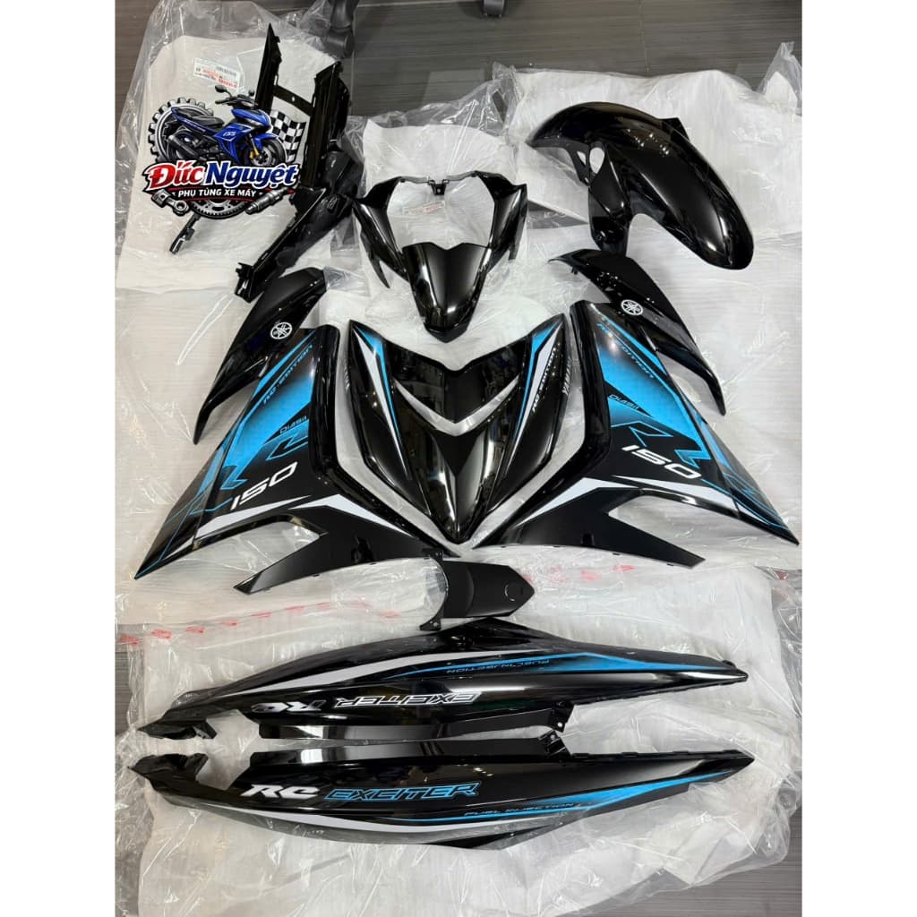 COMBO- DÀN ÁO EX150 ĐEN BÓNG TẶNG KÈM TEM RC CHẤT LƯỢNG KHI MUA ÁO