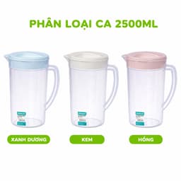 Bộ Ca Nhựa Dung Tích Lớn 2500ml Kèm 4 Cốc Tiện Dụng Cho Mọi Không Gian GD369 8