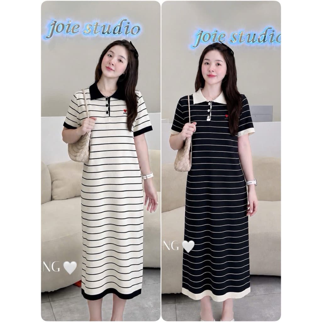 <Đầm Bầu Quynhanhhouse> (QC) Váy mongtoghi kẻ QC7132 freesz