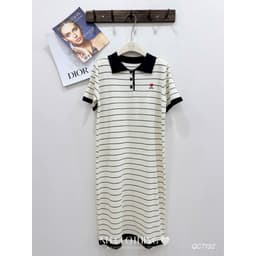 <Đầm Bầu Quynhanhhouse> (QC) Váy mongtoghi kẻ QC7132 freesz 6
