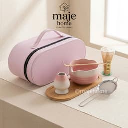 Bộ pha matcha 6 món kèm hộp da cao cấp. Bộ dụng cụ pha matcha đầy đủ làm quà tặng sang trọng - Majehome 3
