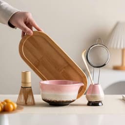 Bộ pha matcha 6 món kèm hộp da cao cấp. Bộ dụng cụ pha matcha đầy đủ làm quà tặng sang trọng - Majehome 9