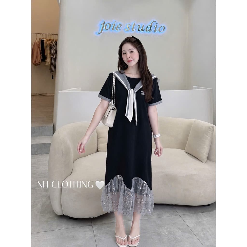<Đầm Bầu Quynhanhhouse> (Qc) Váy mongtoghi chân kim sa QC528 freesz