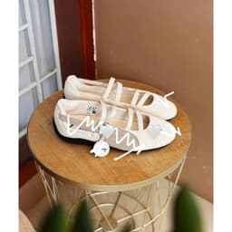 [HÀNG SC_FULLBOX] Giày thể thao Sp.eed.cat Ballet trắng kem. Giày Sneaker Ballet búp bê trắng kem xám nữ tính dễ phối 1