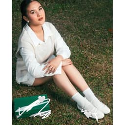 [HÀNG SC_FULLBOX] Giày thể thao Sp.eed.cat Ballet trắng kem. Giày Sneaker Ballet búp bê trắng kem xám nữ tính dễ phối 3