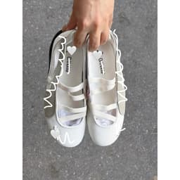 [HÀNG SC_FULLBOX] Giày thể thao Sp.eed.cat Ballet trắng kem. Giày Sneaker Ballet búp bê trắng kem xám nữ tính dễ phối 5