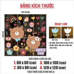 Sticker Dán Kính Trang Trí Cửa Sổ Nhiều Mẫu Cute - Decal Trang Trí Quán Cafe ,Tiệm Nail ,Phòng Ngủ Dễ Thương 8