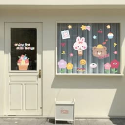 Sticker Dán Kính Trang Trí Cửa Sổ Nhiều Mẫu Cute - Decal Trang Trí Quán Cafe ,Tiệm Nail ,Phòng Ngủ Dễ Thương 5