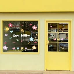 Sticker Dán Kính Trang Trí Cửa Sổ Nhiều Mẫu Cute - Decal Trang Trí Quán Cafe ,Tiệm Nail ,Phòng Ngủ Dễ Thương 1