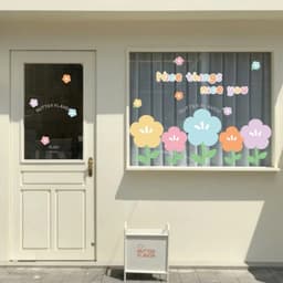 Sticker Dán Kính Trang Trí Cửa Sổ Nhiều Mẫu Cute - Decal Trang Trí Quán Cafe ,Tiệm Nail ,Phòng Ngủ Dễ Thương 4