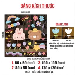 Sticker Dán Kính Trang Trí Cửa Sổ Nhiều Mẫu Cute - Decal Trang Trí Quán Cafe ,Tiệm Nail ,Phòng Ngủ Dễ Thương 9
