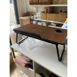[Tặng bình giữ nhiệt & Kẹp giấy] Bàn Gấp Gọn Đa Năng Để Laptop Trên Giường, Bàn Học Đọc Sách Có Khay 2