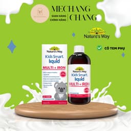 [Date T9/2029]Siro Bổ Sung Sắt Và Multi Vitamin Cho Bé Nature's Way Kids Smart Liquid Multi + Iron  200ml 4
