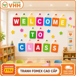Welcome to class hình bút chì - Trang trí lớp học chữ WELCOME TO CLASS - decal dán hoặc Fomex 5mm - D2027 1