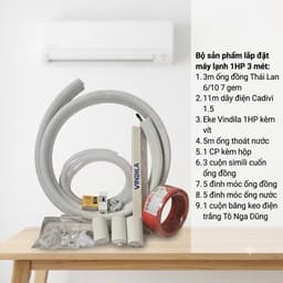 Có VAT - Bộ vật tư lắp máy lạnh điều hòa 1-1.5HP-  Ống đồng Thái Lan - Công ty TNHH Vindila 5