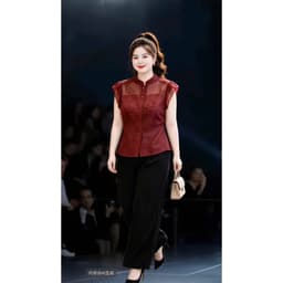 Áo Bigsize Nữ Tú Mỡ Thiết Kế Kiểu Cổ Trụ Cánh Tiên Đi Chơi Đi Tiệc Đủ Size 45-80kg AK0574 4
