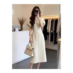 Đầm Bigsize Nữ Tú Mỡ Thiết Kế Kiểu Tay Phồng,Trẻ Trung Đi Làm Dạo Phố Đủ Size 45-80kg DA0512 4