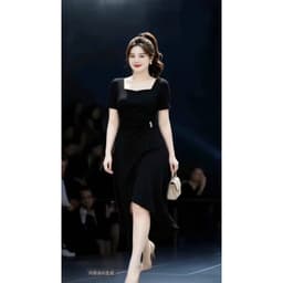 Đầm Bigsize Nữ Tú Mỡ Thiết Kế Kiểu Tà Chéo,Trẻ Trung Đi Làm Dạo Phố Đủ Size 45-80kg DA0514 3