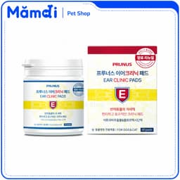 Bông Vệ Sinh Tai Prunus Ear Clinic Pad 40 Miếng Cho Chó Mèo | Lau Tai Sạch Dịu Nhẹ Hàn Quốc 1