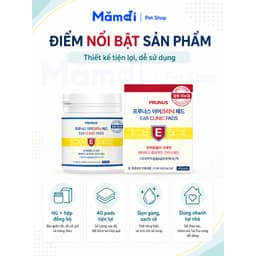 Bông Vệ Sinh Tai Prunus Ear Clinic Pad 40 Miếng Cho Chó Mèo | Lau Tai Sạch Dịu Nhẹ Hàn Quốc 3