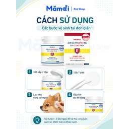 Bông Vệ Sinh Tai Prunus Ear Clinic Pad 40 Miếng Cho Chó Mèo | Lau Tai Sạch Dịu Nhẹ Hàn Quốc 4