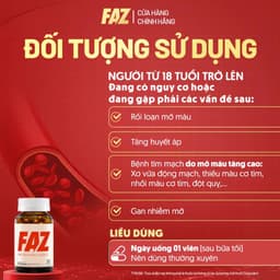 Hộp 30v - Viên Uống FAZ Ecogreen Hỗ Trợ Giảm Mỡ Máu, Điều Hòa Tim Mạch 3