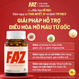 Hộp 30v - Viên Uống FAZ Ecogreen Hỗ Trợ Giảm Mỡ Máu, Điều Hòa Tim Mạch 6