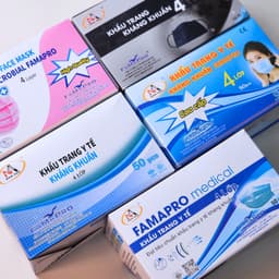 Khẩu Trang Nam Anh Famapro Cô Gái 4 Lớp Nhiều Màu Sắc Hộp 50 Cái 2
