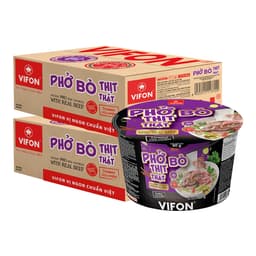 [COMBO SỐC] Combo 2 Thùng 24 Tô Phở Bò/ Phở Gà Thịt Thật VIFON 90gr Tiện Lợi và Đủ Dinh Dưỡng 5