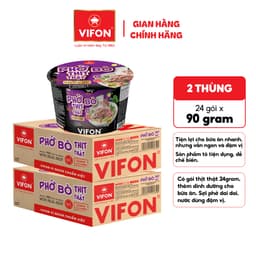 [COMBO SỐC] Combo 2 Thùng 24 Tô Phở Bò/ Phở Gà Thịt Thật VIFON 90gr Tiện Lợi và Đủ Dinh Dưỡng 3